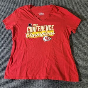Kansas City Chiefs Football Women T Shirt‎ Pre-Loved Sz XL 2020 AFC Champions